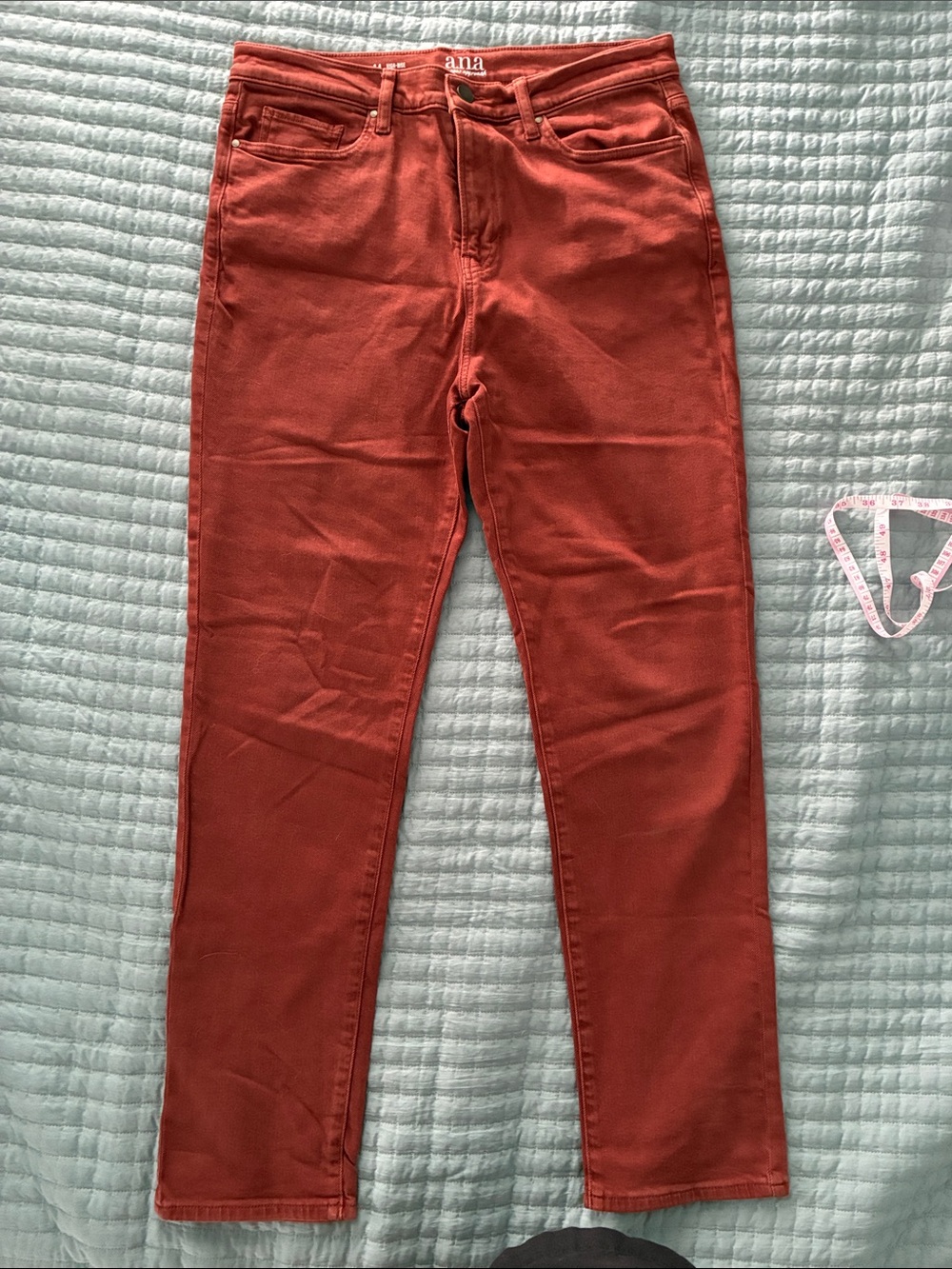 a.n.a Women's Straight Leg Jeans in Rust Orange